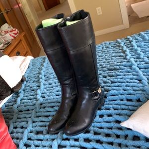 Black calf boots